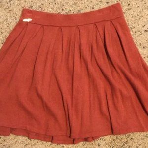 Wildfox rust orange pleated soft knit skirt